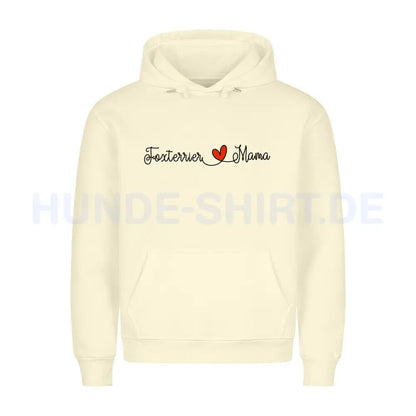 Premium Hoodie "Foxterrier - Mama" Beige – hunde-shirt.de