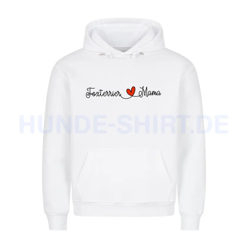 Premium Hoodie "Foxterrier - Mama" Weiß – hunde-shirt.de