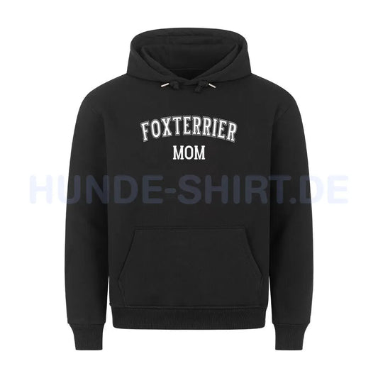 Premium Hoodie "Foxterrier - MOM" Schwarz – hunde-shirt.de