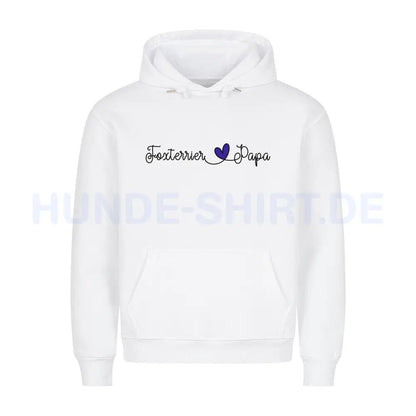 Premium Hoodie "Foxterrier - Papa" Weiß – hunde-shirt.de