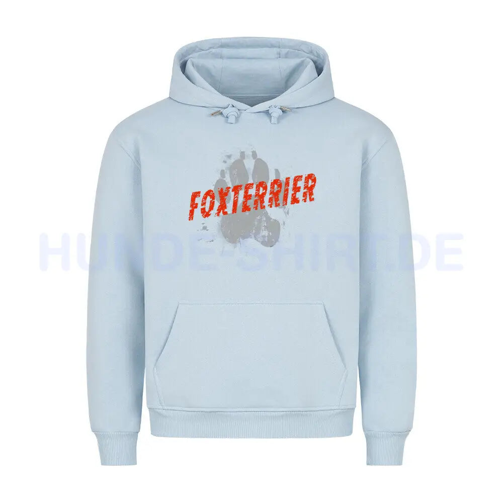 Premium Hoodie "Foxterrier - PAW" Babyblau – hunde-shirt.de