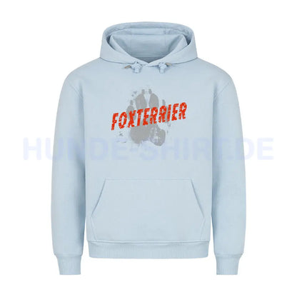 Premium Hoodie "Foxterrier - PAW" Babyblau – hunde-shirt.de