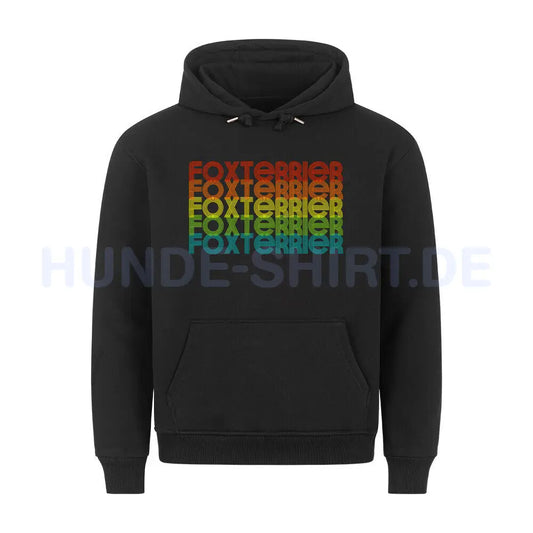 Premium Hoodie "Foxterrier - RETRO" Schwarz – hunde-shirt.de