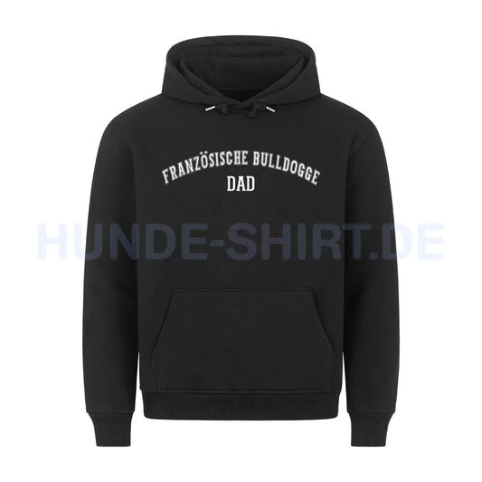 Premium Hoodie "Französische Bulldogge - DAD" Schwarz – hunde-shirt.de