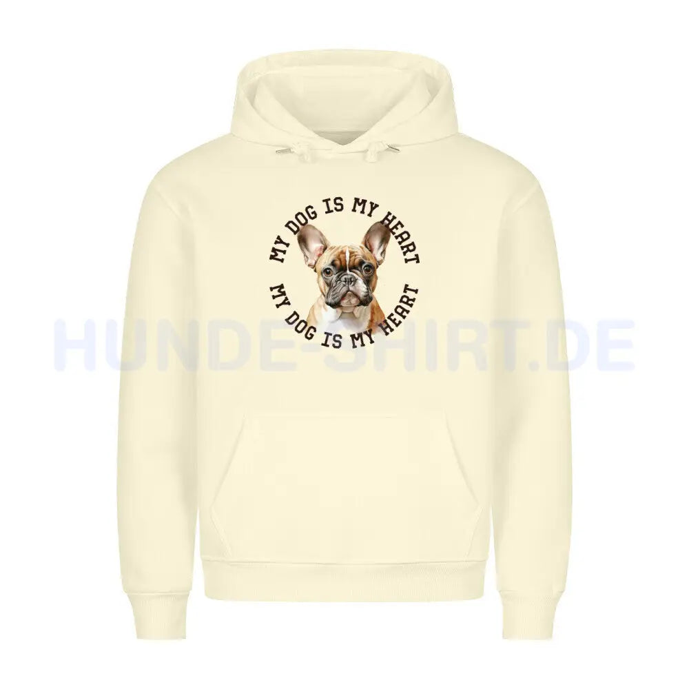 Premium Hoodie "Französische Bulldogge hellbraun H" Beige – hunde-shirt.de