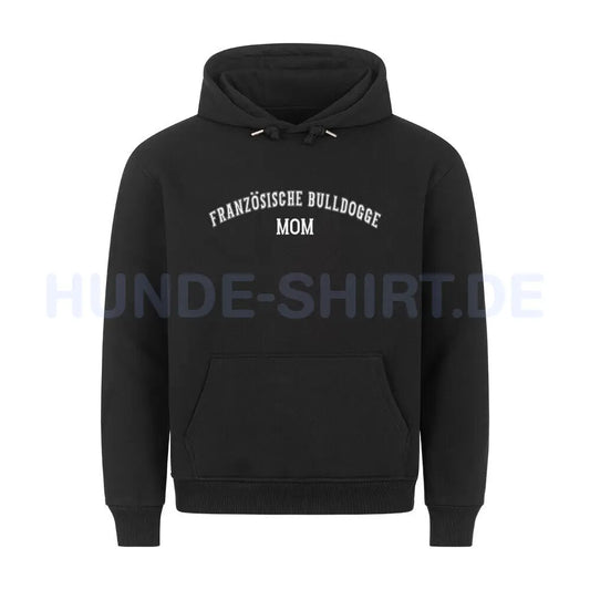 Premium Hoodie "Französische Bulldogge - MOM" Schwarz – hunde-shirt.de