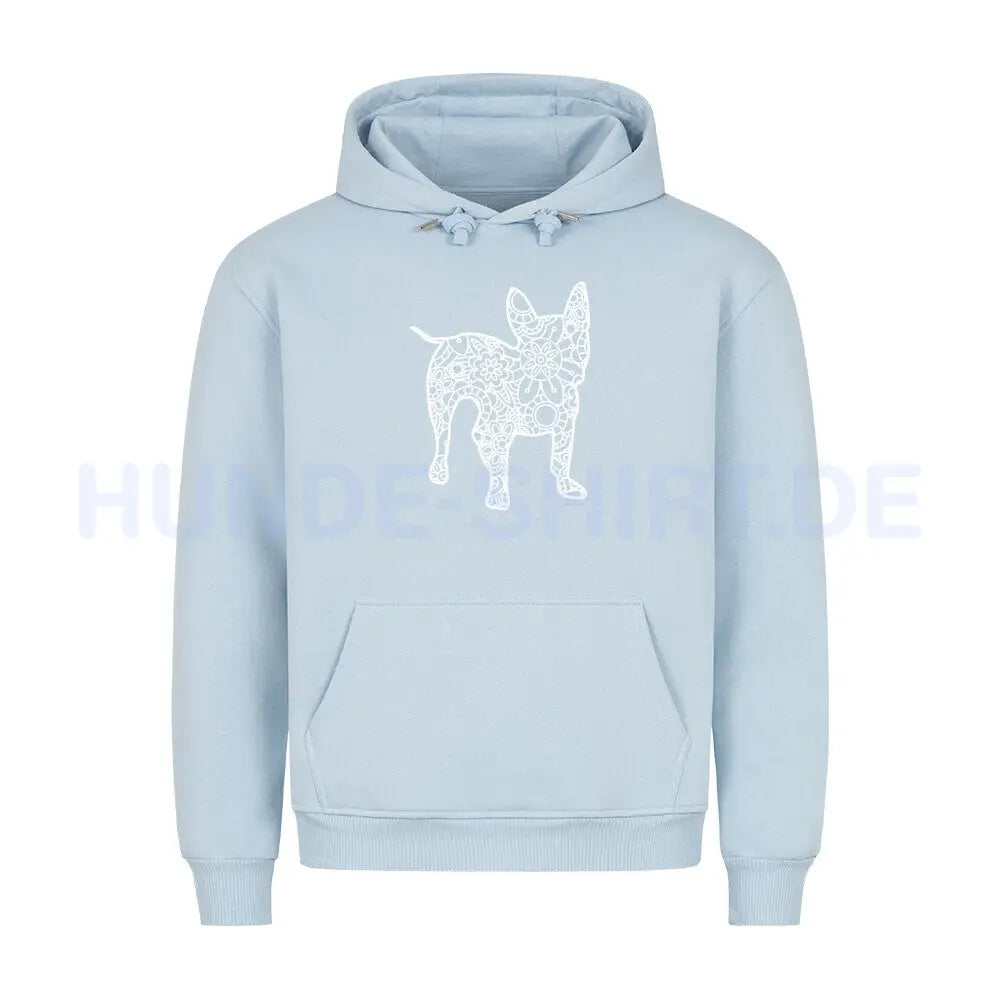 Premium Hoodie "Französische Bulldogge pur" Babyblau – hunde-shirt.de