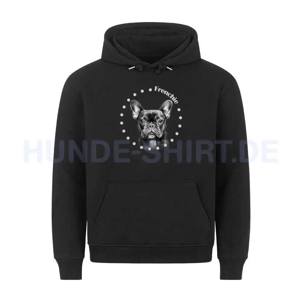 Premium Hoodie "Französische Bulldogge Rounded" Schwarz – hunde-shirt.de