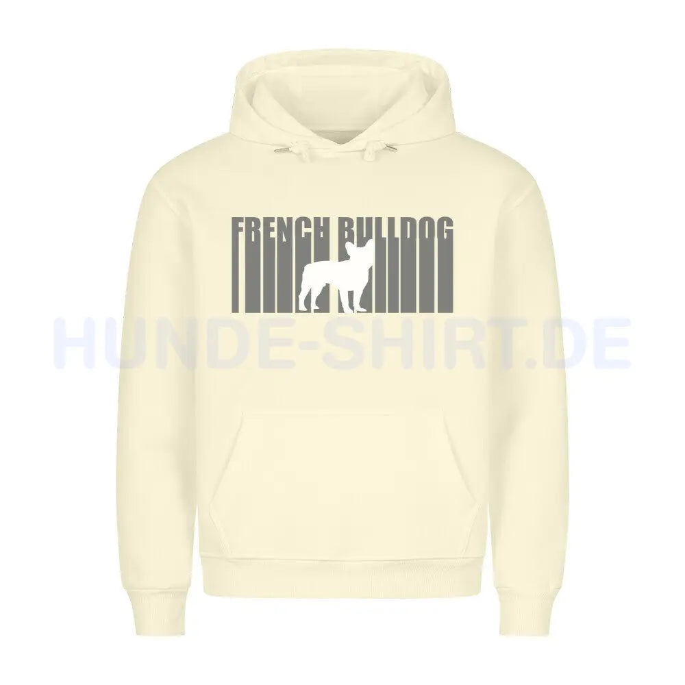 Premium Hoodie "Frenchie - Lines" Beige – hunde-shirt.de