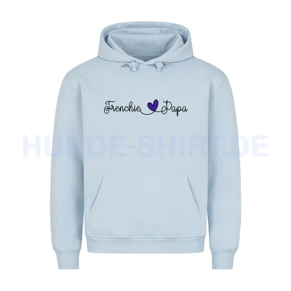 Premium Hoodie "Frenchie - Papa" Babyblau – hunde-shirt.de