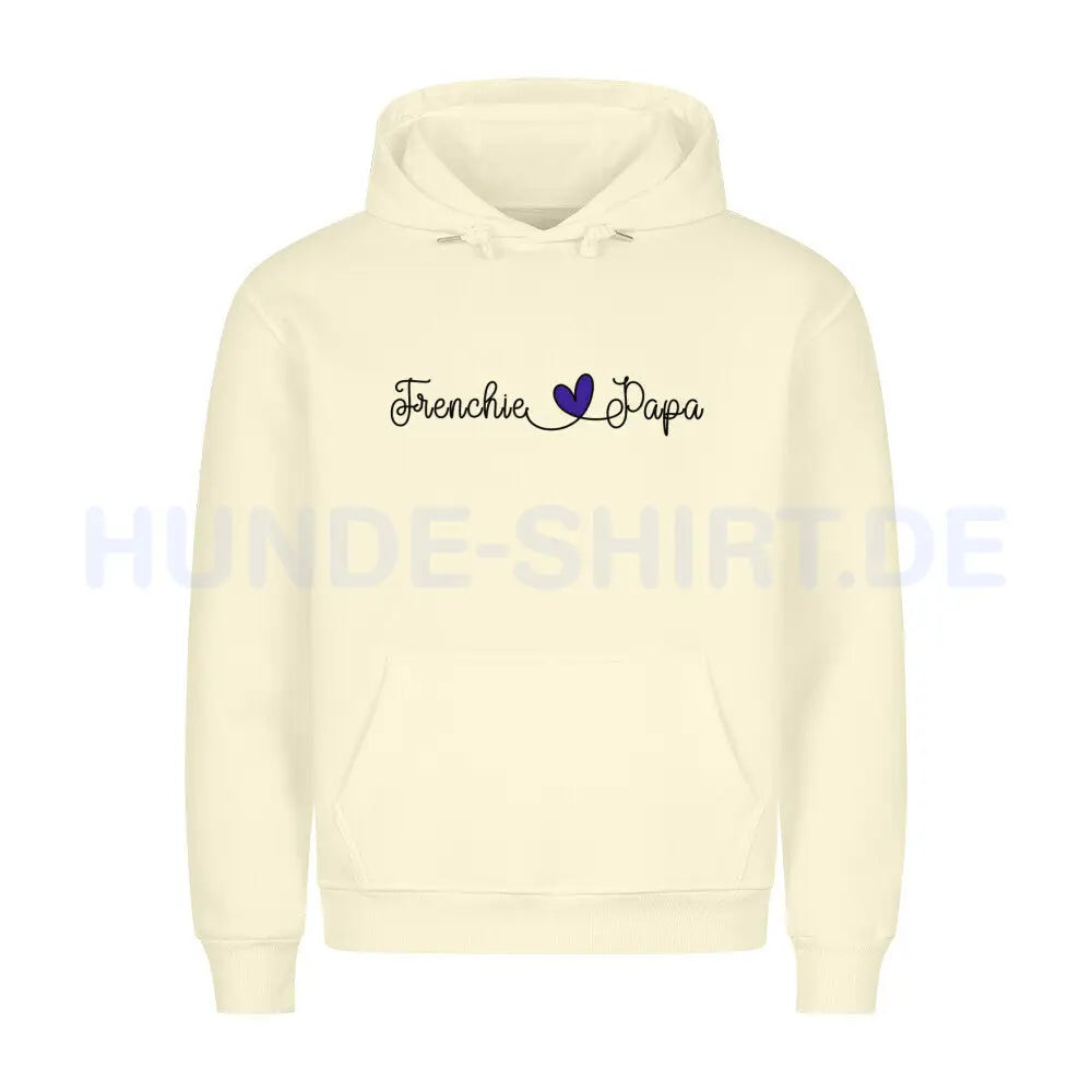 Premium Hoodie "Frenchie - Papa" Beige – hunde-shirt.de