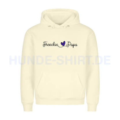 Premium Hoodie "Frenchie - Papa" Beige – hunde-shirt.de