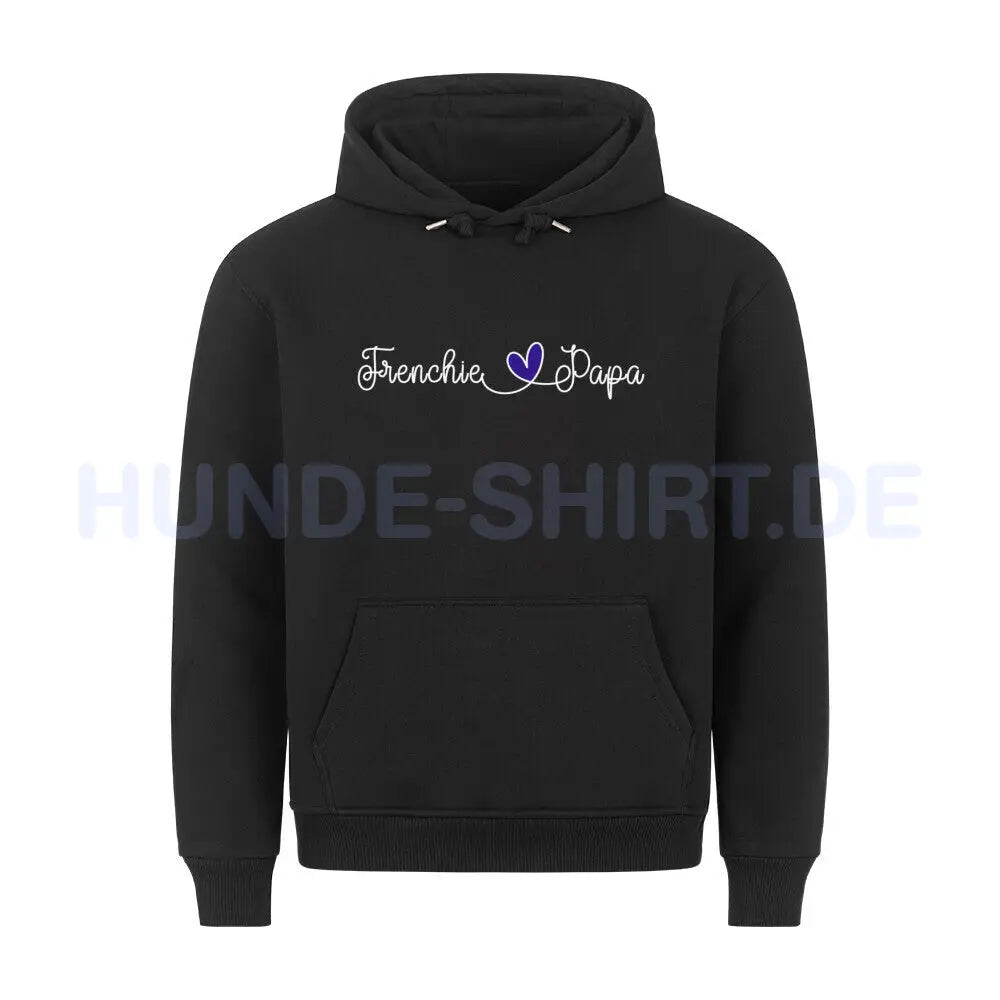 Premium Hoodie "Frenchie - Papa" Schwarz – hunde-shirt.de