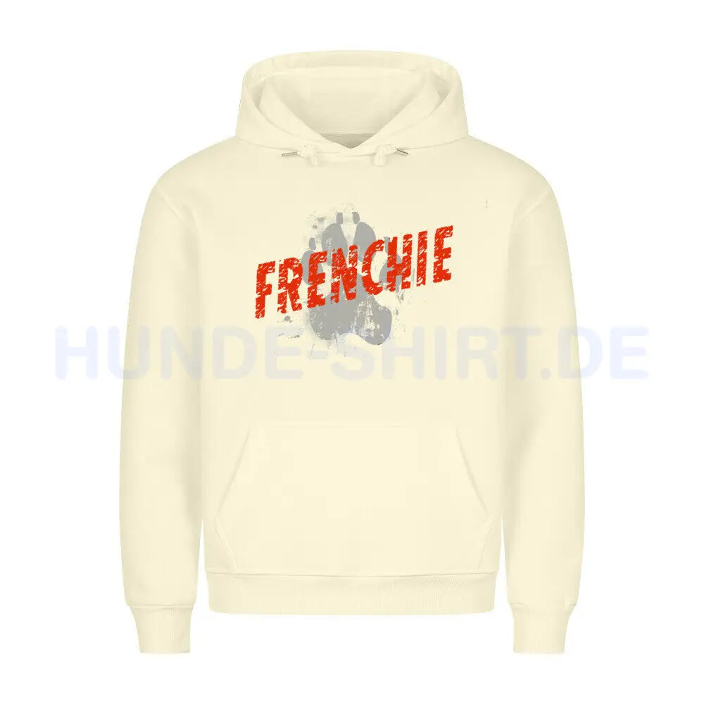 Premium Hoodie "Frenchie - PAW" Beige – hunde-shirt.de