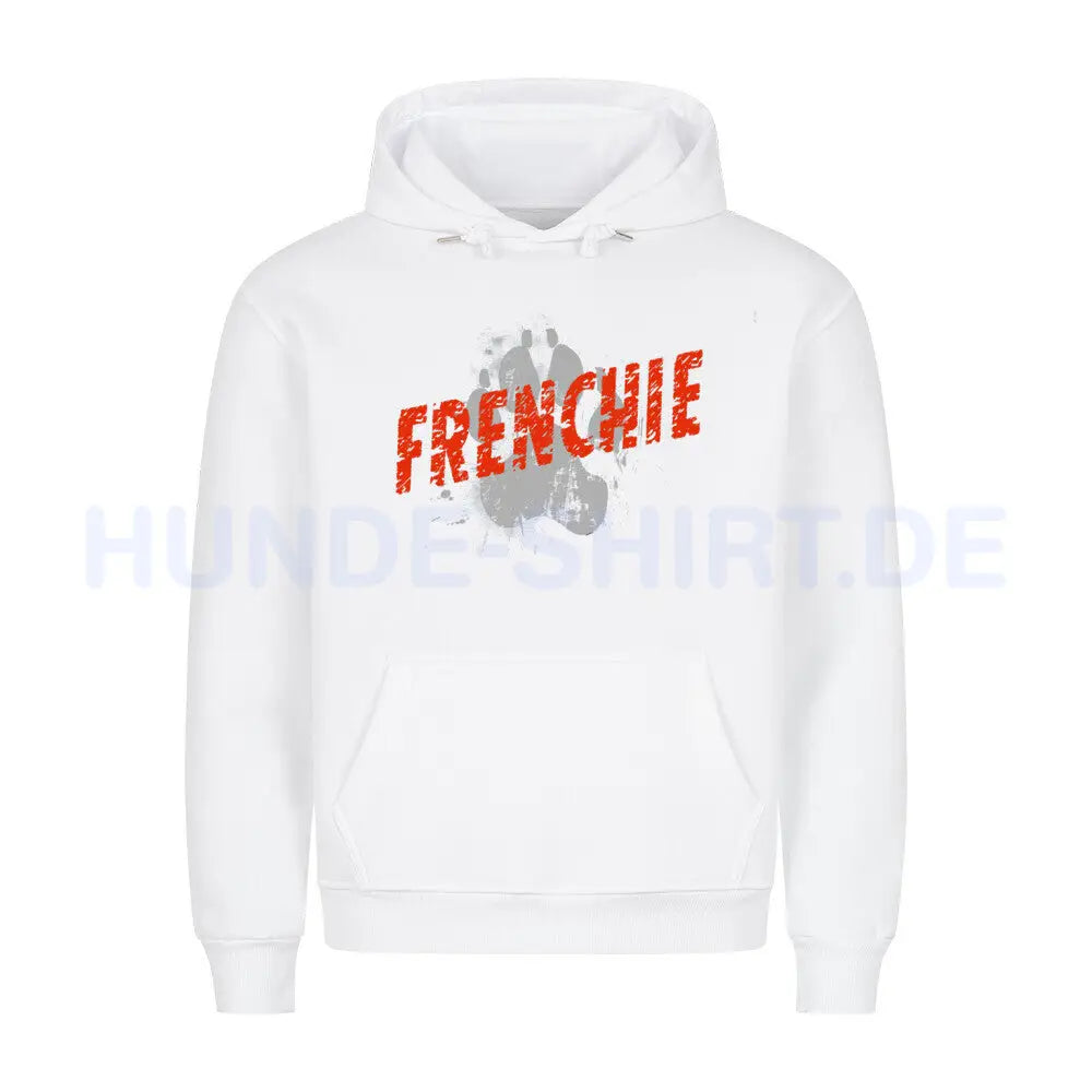 Premium Hoodie "Frenchie - PAW" Weiß – hunde-shirt.de