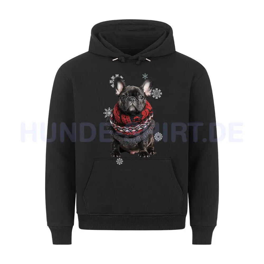 Premium Hoodie "Frenchie Pullover rot" Schwarz – hunde-shirt.de