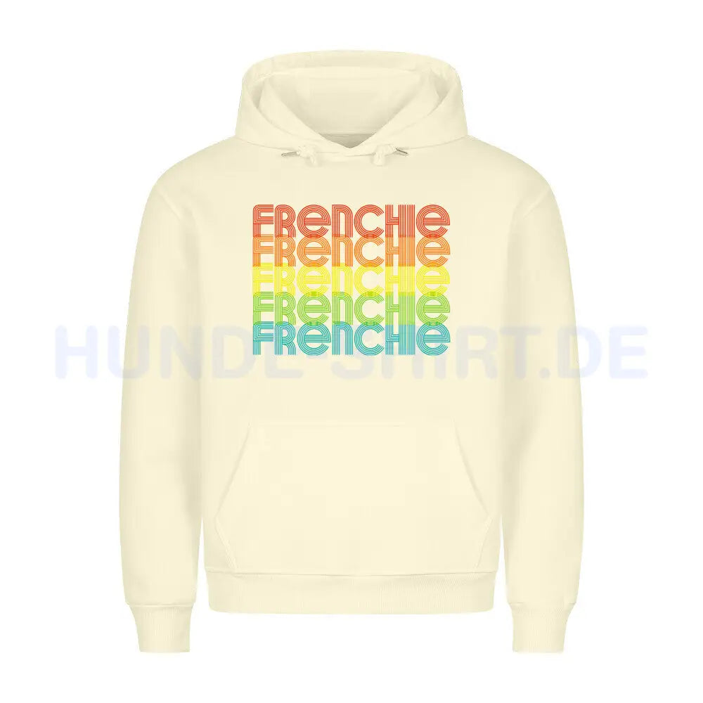 Premium Hoodie "Frenchie - RETRO" Beige – hunde-shirt.de