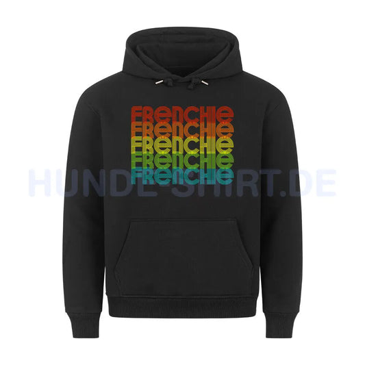 Premium Hoodie "Frenchie - RETRO" Schwarz – hunde-shirt.de