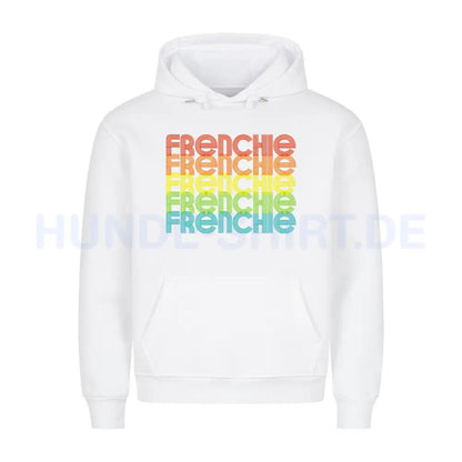 Premium Hoodie "Frenchie - RETRO" Weiß – hunde-shirt.de