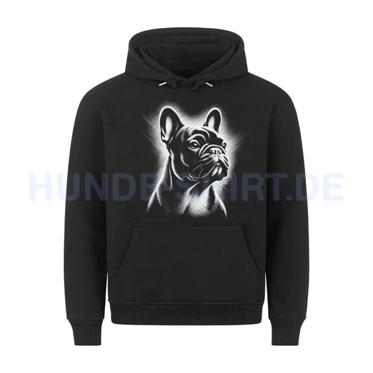 Premium Hoodie "Frenchie Shine" Schwarz – hunde-shirt.de