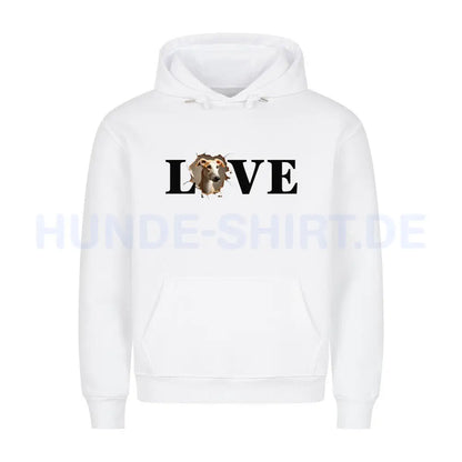 Premium Hoodie "Galgo - LOVE" Weiß – hunde-shirt.de