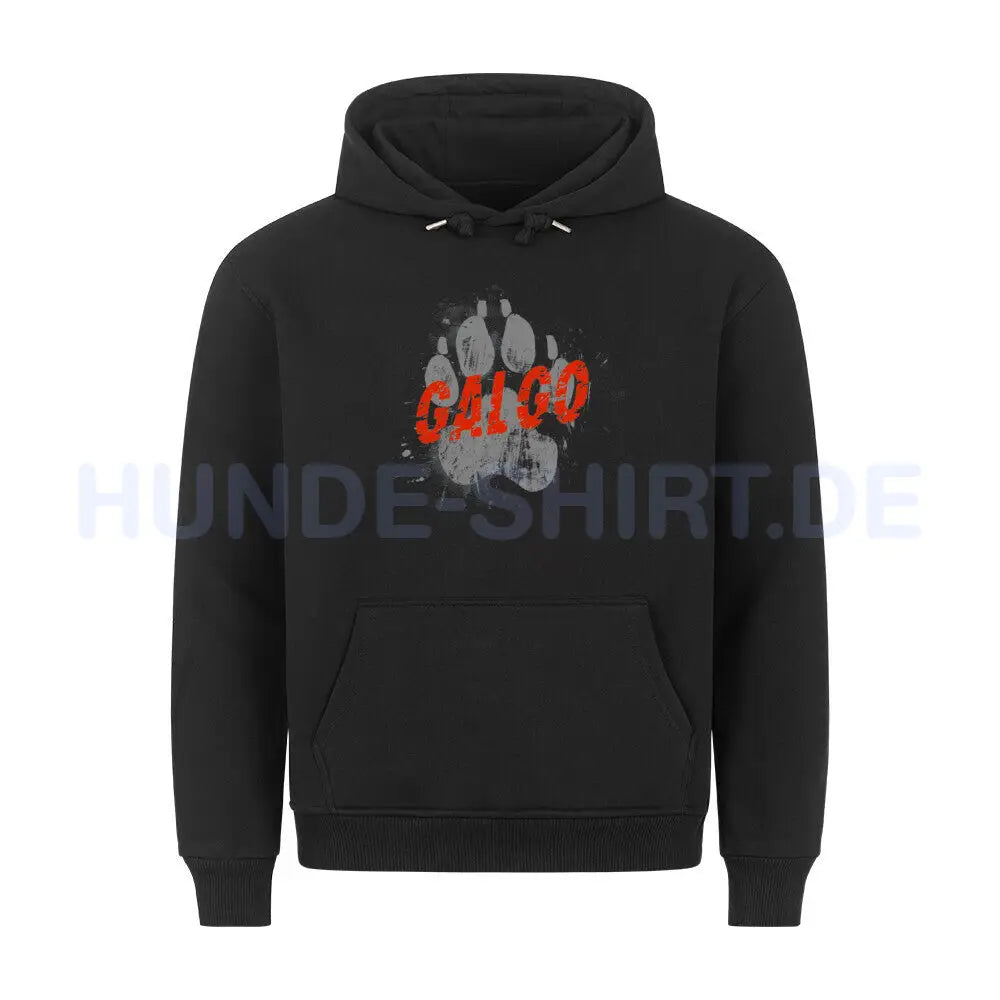 Premium Hoodie "Galgo - PAW" Schwarz – hunde-shirt.de