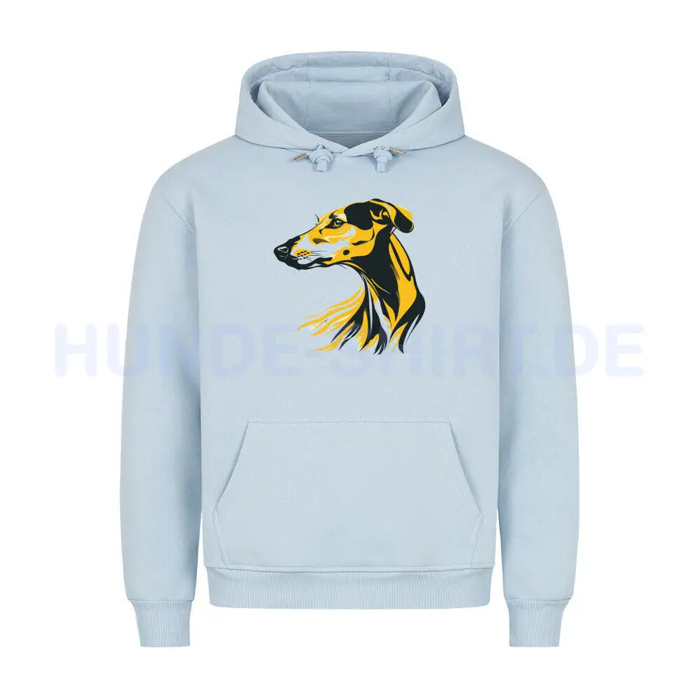 Premium Hoodie "Galgo - Rush" Babyblau – hunde-shirt.de