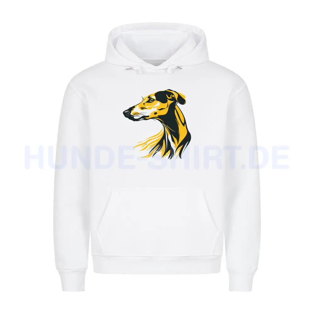 Premium Hoodie "Galgo - Rush" Weiß – hunde-shirt.de