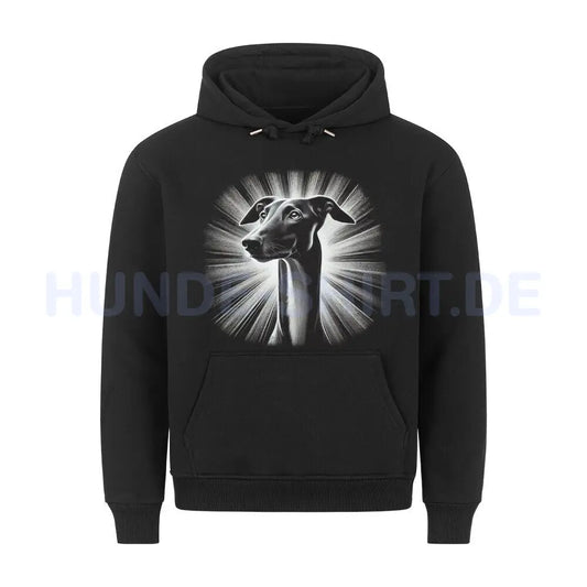 Premium Hoodie "Galgo - Shine" Schwarz – hunde-shirt.de