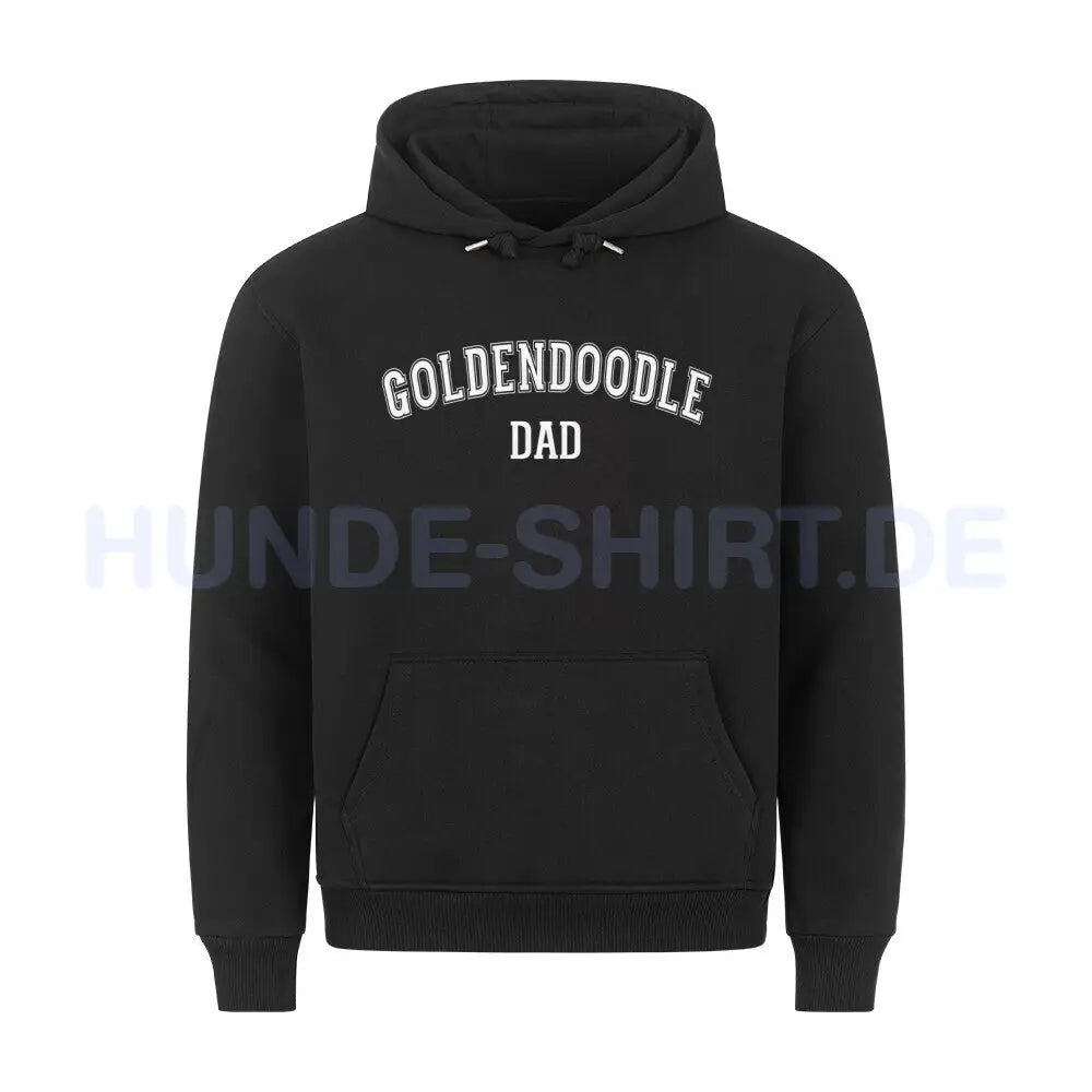 Premium Hoodie "Golden Doodle - DAD" Schwarz – hunde-shirt.de