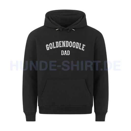 Premium Hoodie "Golden Doodle - DAD" Schwarz – hunde-shirt.de