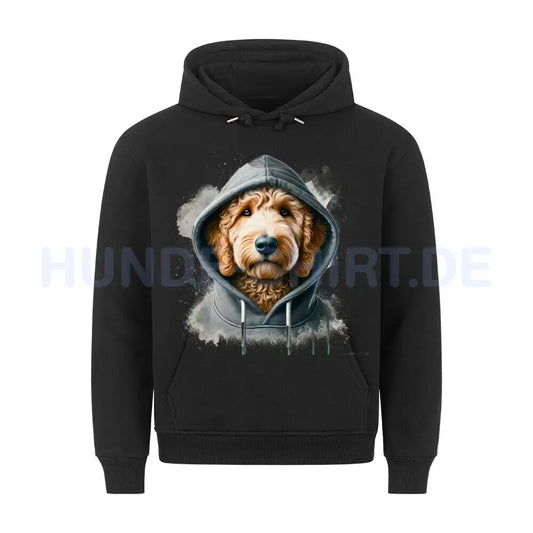 Premium Hoodie "Golden Doodle Hooded" Schwarz – hunde-shirt.de