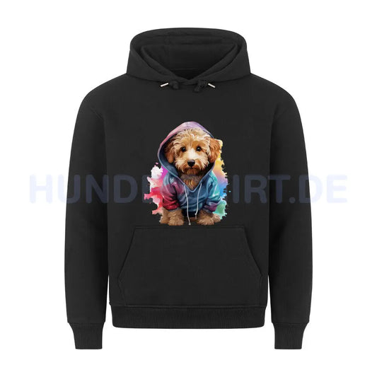 Premium Hoodie "Golden Doodle - Hooded" Schwarz – hunde-shirt.de