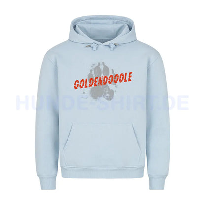 Premium Hoodie "Golden Doodle - PAW" Babyblau – hunde-shirt.de