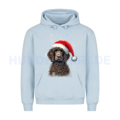 Premium Hoodie "Golden Doodle Winter" Babyblau – hunde-shirt.de