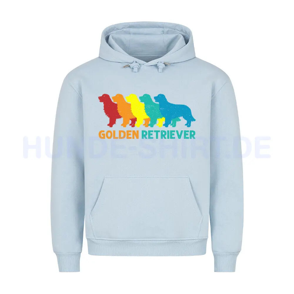 Premium Hoodie "Golden Retriever - Colors" Babyblau – hunde-shirt.de