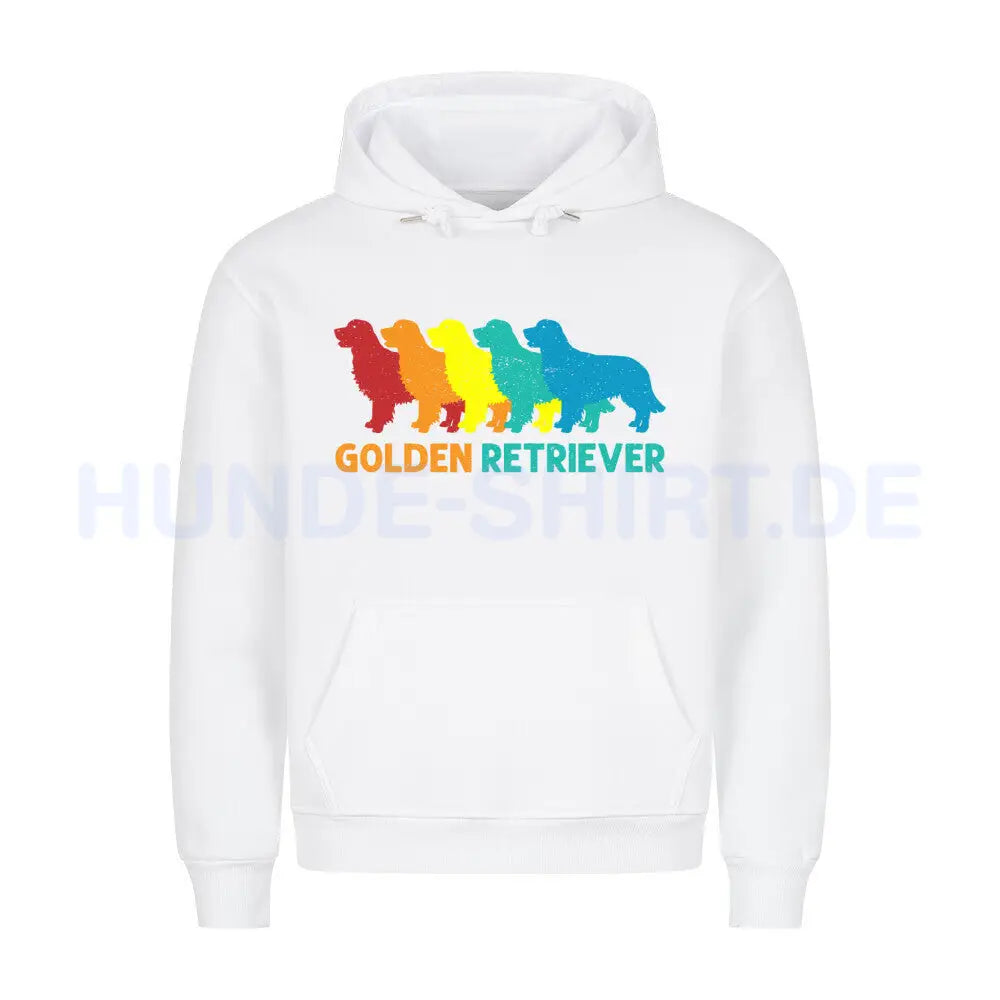 Premium Hoodie "Golden Retriever - Colors" Weiß – hunde-shirt.de