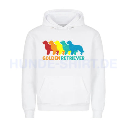 Premium Hoodie "Golden Retriever - Colors" Weiß – hunde-shirt.de