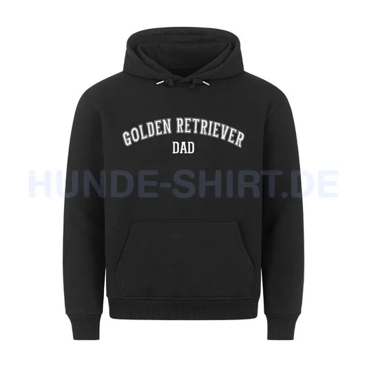 Premium Hoodie "Golden Retriever - DAD" Schwarz – hunde-shirt.de