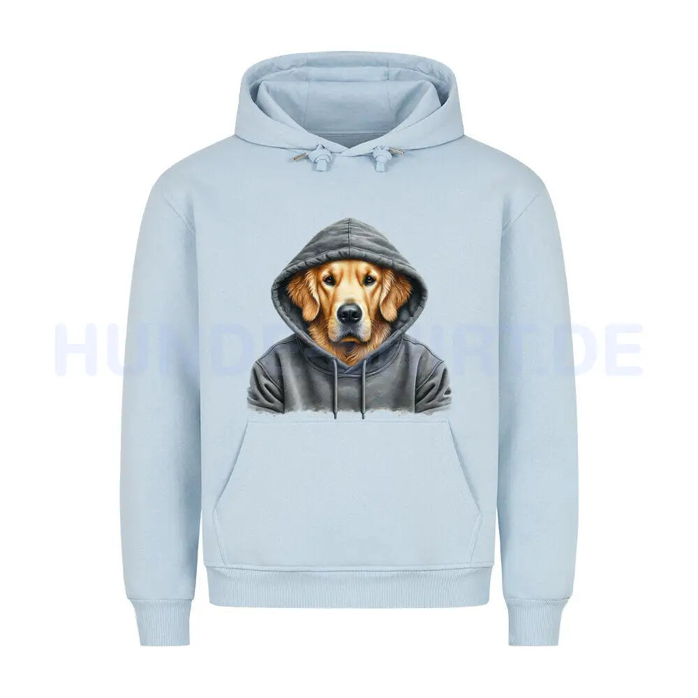 Premium Hoodie "Golden Retriever - Hooded" Babyblau – hunde-shirt.de