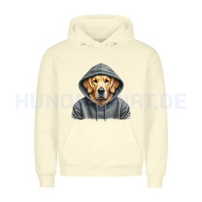 Premium Hoodie "Golden Retriever - Hooded" Beige – hunde-shirt.de