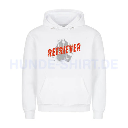 Premium Hoodie "Golden Retriever - PAW" Weiß – hunde-shirt.de