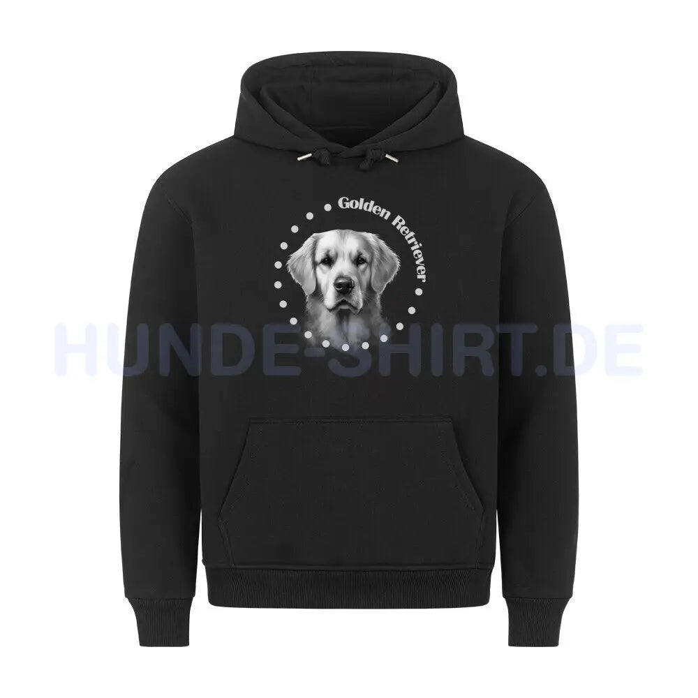 Premium Hoodie "Golden Retriever R" Schwarz – hunde-shirt.de