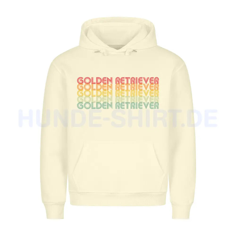 Premium Hoodie "Golden Retriever - RETRO" Beige – hunde-shirt.de