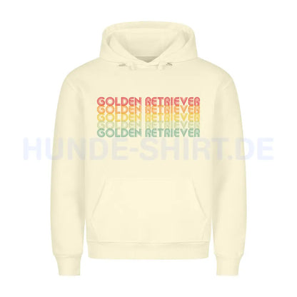 Premium Hoodie "Golden Retriever - RETRO" Beige – hunde-shirt.de