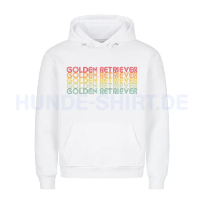 Premium Hoodie "Golden Retriever - RETRO" Weiß – hunde-shirt.de