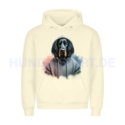 Premium Hoodie "Gordon Setter Hooded" Beige – hunde-shirt.de