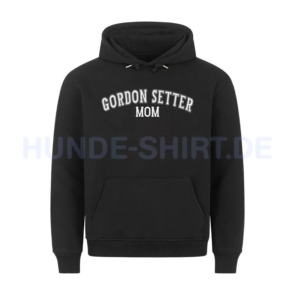 Premium Hoodie "Gordon Setter - MOM" Schwarz – hunde-shirt.de