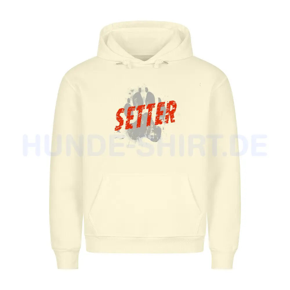 Premium Hoodie "Gordon Setter - Paw" Beige – hunde-shirt.de