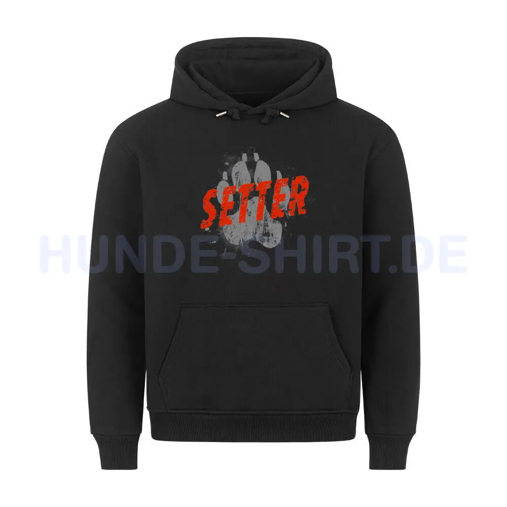 Premium Hoodie "Gordon Setter - Paw" Schwarz – hunde-shirt.de